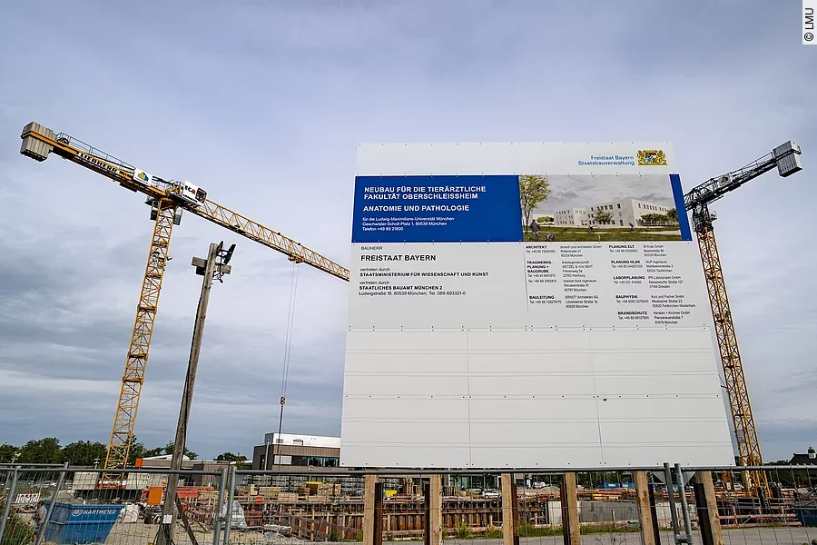 Aufnahme von der Baustelle an der Uni München.