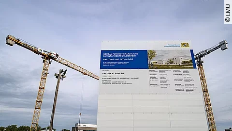 Aufnahme von der Baustelle an der Uni München.