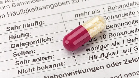 Kapsel auf Packungsbeilage - Nebenwirkungen