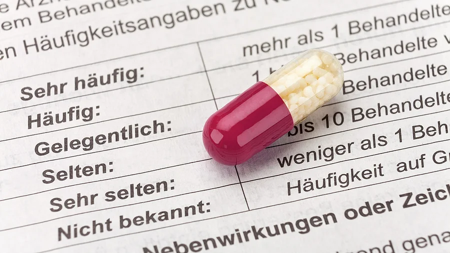 Kapsel auf Packungsbeilage - Nebenwirkungen