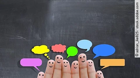 Happy human fingers suggesting feedback and communication concep