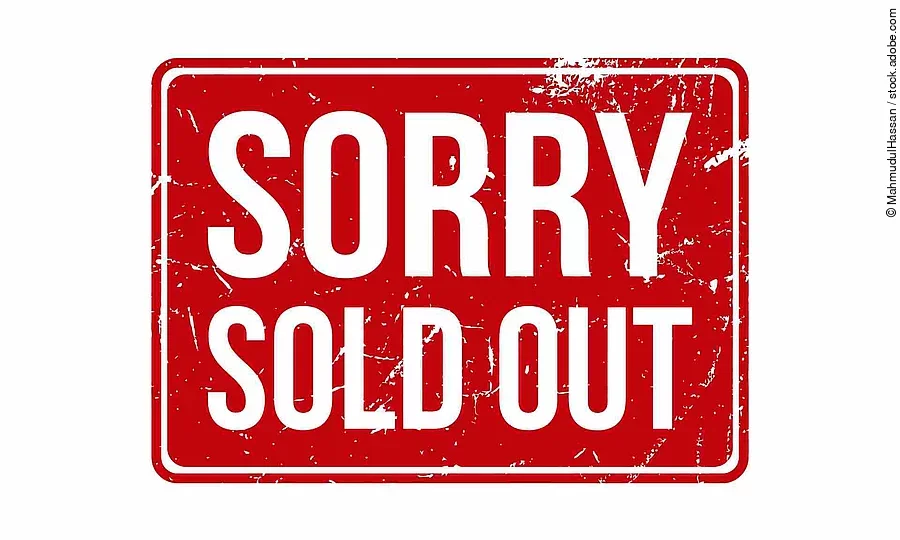 Sorry Sold Out Rubber Grunge Stamp Seal Vector Illustration