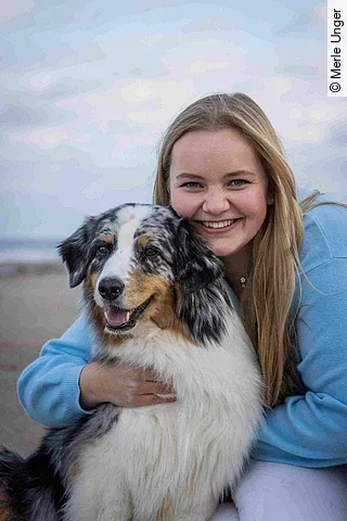 Merle Unger mit Hund