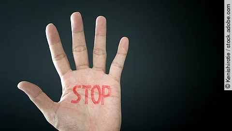 Stop Hand with stop sign