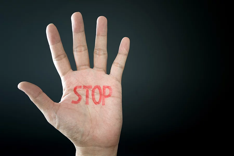 Stop Hand with stop sign