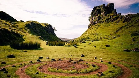 The magic spiral at the center of the Mystic Fairy Glen in the I