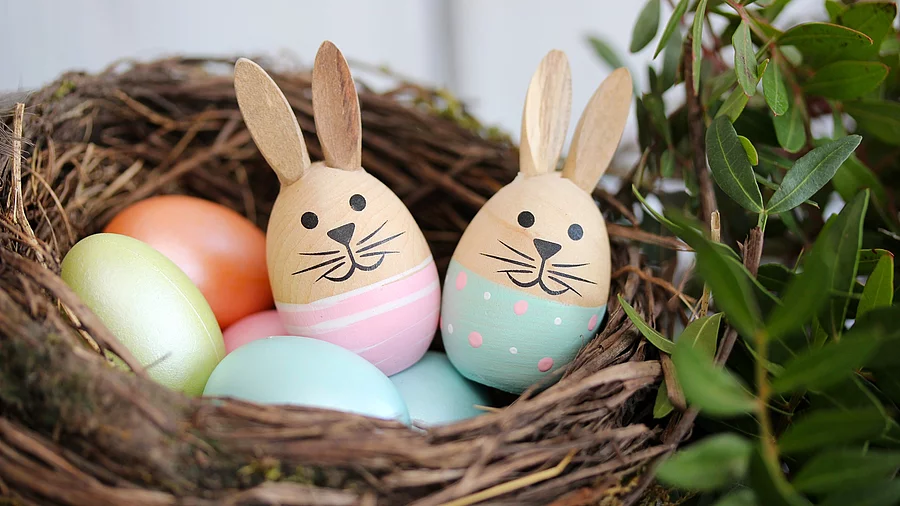 Eier im Osternest