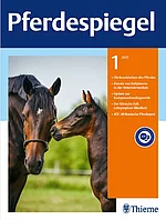 Cover der Zeitschrift Pferdespiegel 1/25 mit 2 Pferden