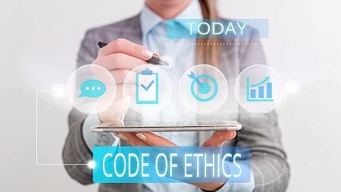 Handwriting text Code Of Ethics. Concept meaning basic guide for