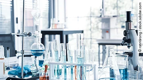 Arbeitsplatz in einem Labor. Arbeitsplatz in einem Labor