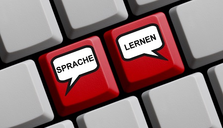 Computer Tastatur: Sprache lernen